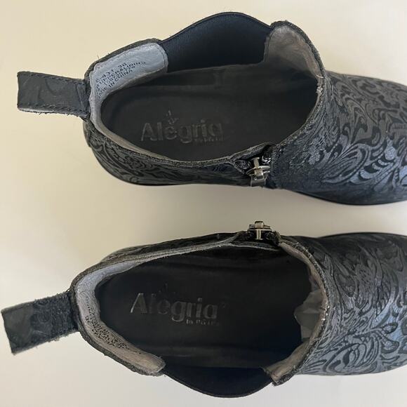 Alegria Eve-431 Paisley Women's 36 / US 6 Black Leather Comfort Boot - Picture 4 of 9